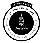 Lauréat 2022 Le Tour des Cartes - Trophée des meilleures cartes de vins en France